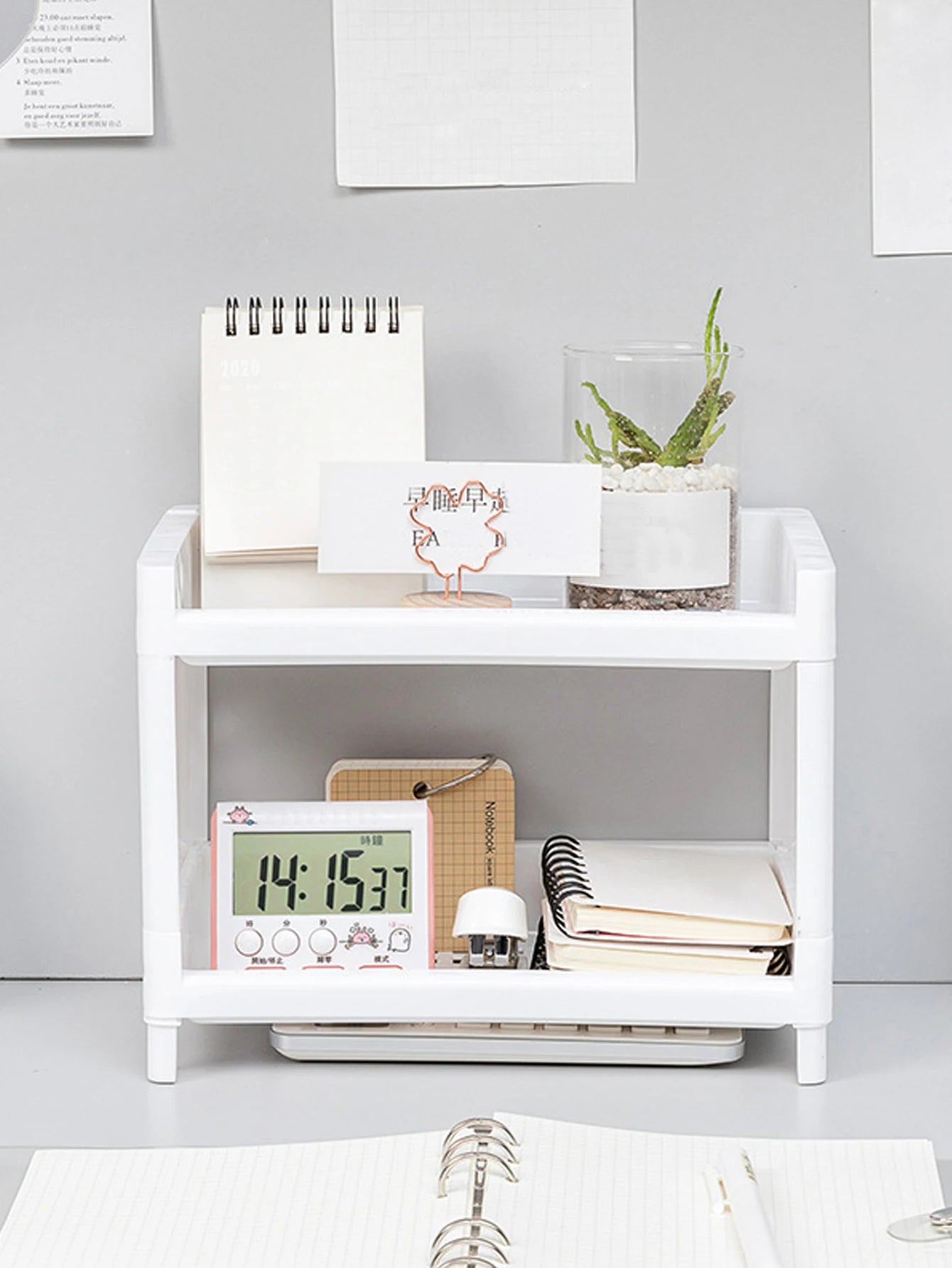 SmartDesk Mini Organizer – Double Layer Storage Rack