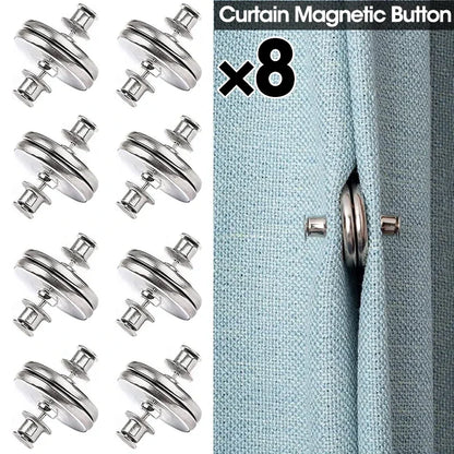 Magnetic Curtain Button Clips – Set of 4/8 Pairs