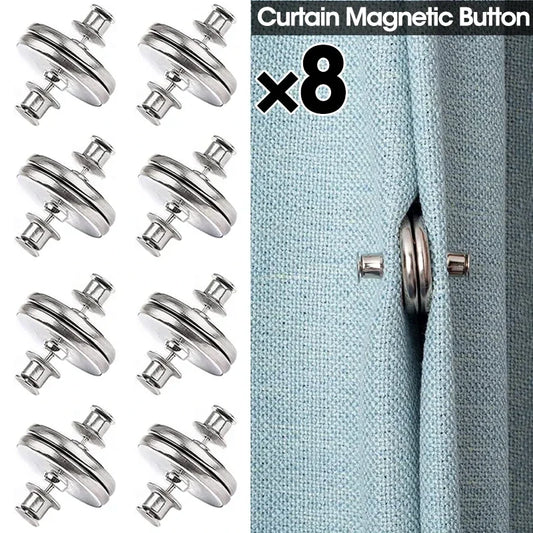 Magnetic Curtain Button Clips – Set of 4/8 Pairs