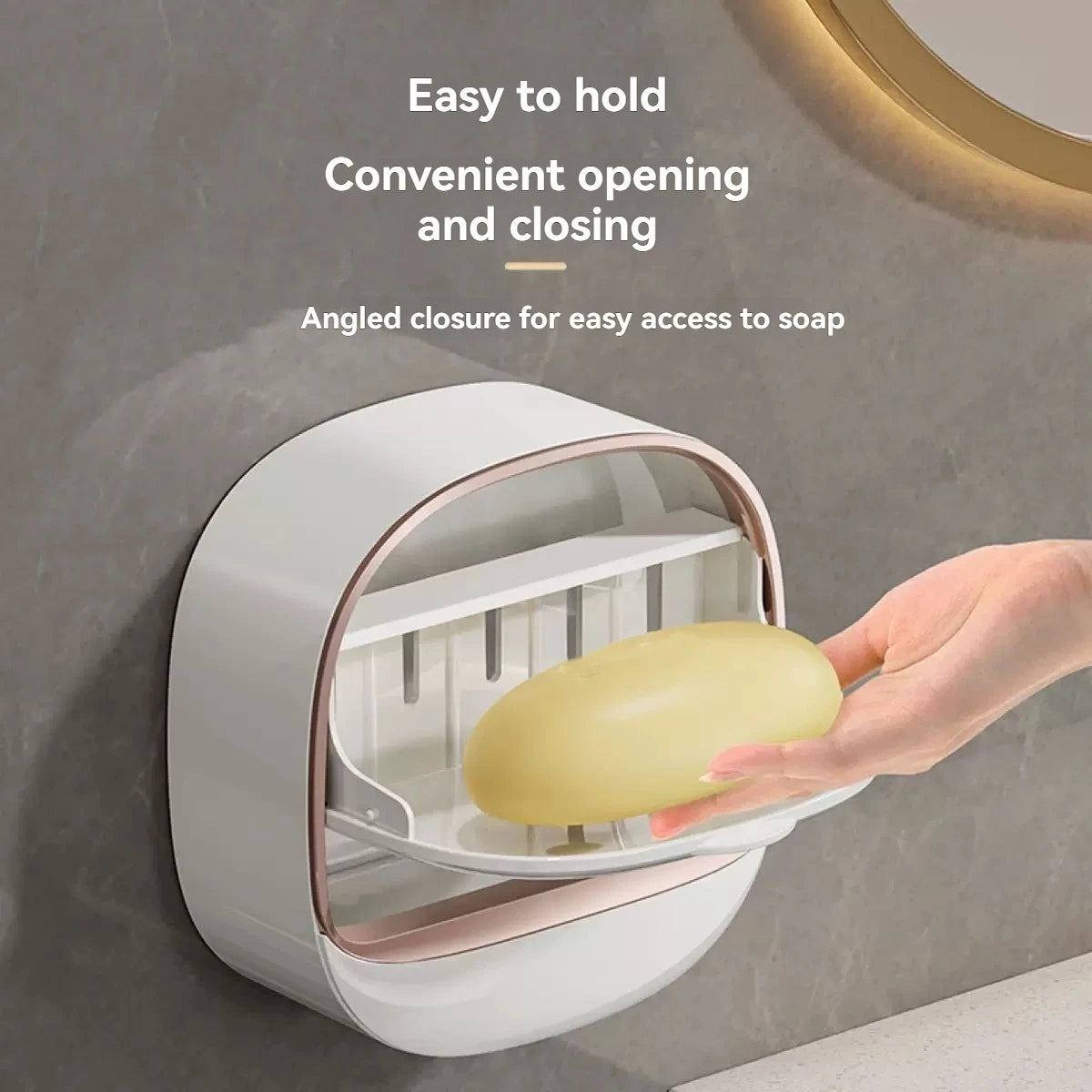 Waterproof Wall-Mounted Soap Box with Drainage