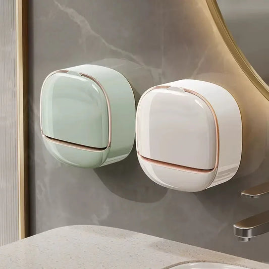 Waterproof Wall-Mounted Soap Box with Drainage