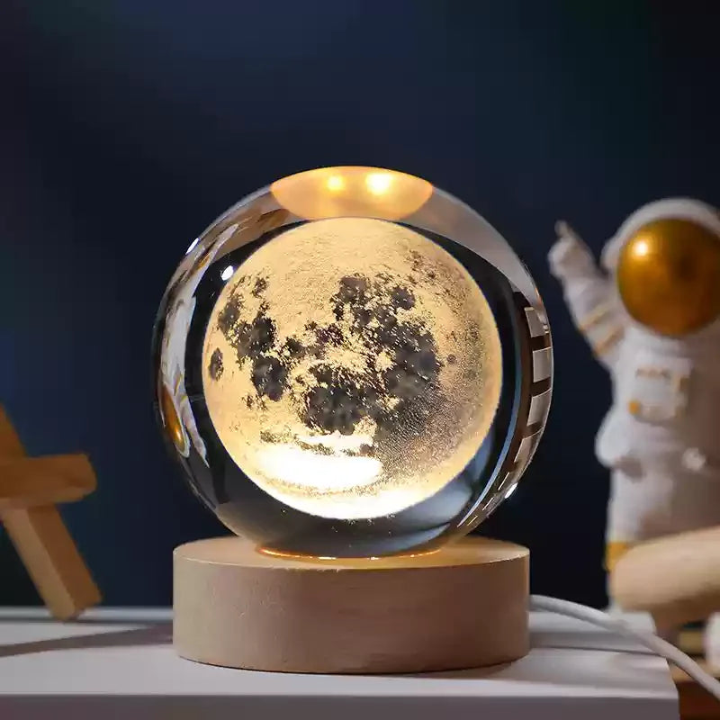 Cosmic Crystal Sphere LED Lamp – Galaxy Collection