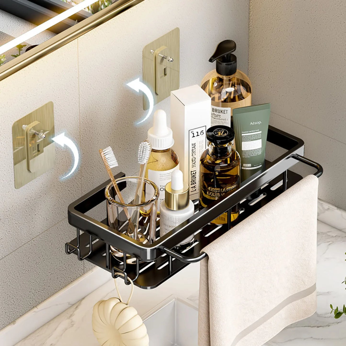 SleekSpace Drill-Free Bathroom Shelf