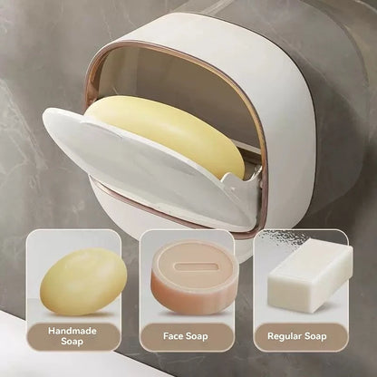 Waterproof Wall-Mounted Soap Box with Drainage