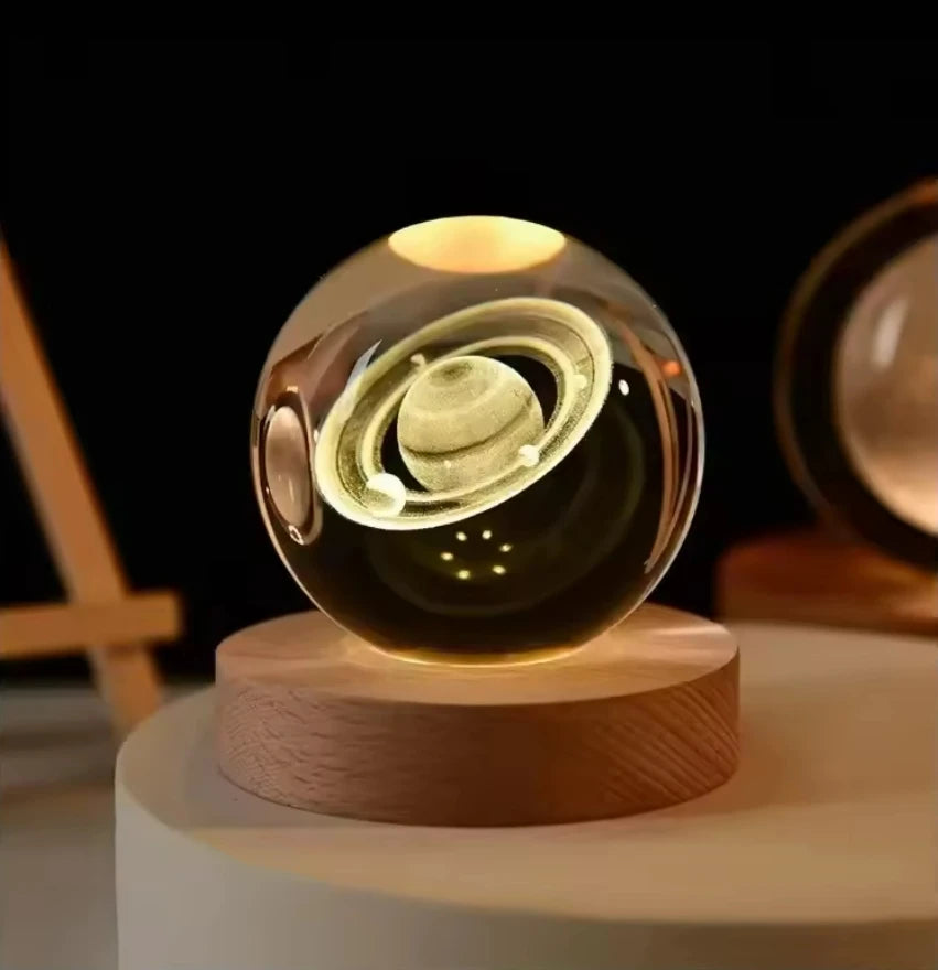Cosmic Crystal Sphere LED Lamp – Galaxy Collection