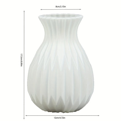 Modern Minimalist Plastic Vase – Ceramic Look